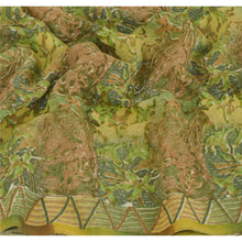 Load image into Gallery viewer, Sanskriti Vintage Green Saree Pure Georgette Silk Printed Sari Soft Craft Fabric
