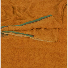 Load image into Gallery viewer, Sanskriti Vintage Bollywood Mustard Printed Sari Pure Georgette Silk 5 Yd Saree
