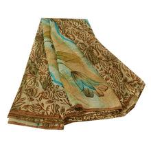 Load image into Gallery viewer, Sanskriti Vintage Cream Digital Printed Saree Blend Georgette Sari Craft Fabric
