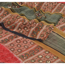 Load image into Gallery viewer, Sanskriti Vintage Bollywood Red Printed Sari Pure Georgette Silk Fabric Saree
