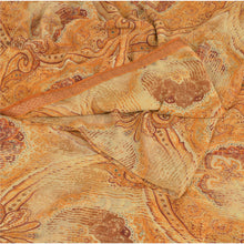 Load image into Gallery viewer, Sanskriti Vintage Cream Saree Georgette Printed Sari 5 Yard Craft Decor Fabric
