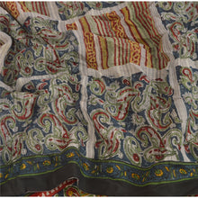 Load image into Gallery viewer, Sanskriti VintageSaree Pure Georgette Silk Printed Sari Craft Multicolor Fabric
