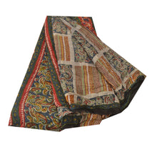 Load image into Gallery viewer, Sanskriti VintageSaree Pure Georgette Silk Printed Sari Craft Multicolor Fabric
