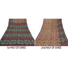 Load image into Gallery viewer, Sanskriti Vintage Saree Pure Georgette Silk Printed Sari 5Yd Craft Decor Fabric
