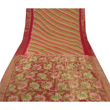 Load image into Gallery viewer, Sanskriti Vintage Red Saree Blend Georgette Printed Sari 5 Yd Craft Decor Fabric
