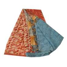 Load image into Gallery viewer, Sanskriti Vintage Saree Pure Georgette Silk Printed Sari Multicolor Craft Fabric
