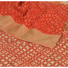 Load image into Gallery viewer, Sanskriti Vintage Cream Saree Blend Georgette Printed Sari 5Yd Craft Fabric
