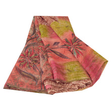Load image into Gallery viewer, Sanskriti Vintage Brown Saree Blend Georgette Printed Sari 5 Yard Craft Fabric
