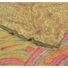 Load image into Gallery viewer, Sanskriti Vintage Green Saree Blend Georgette Printed Sari 5Yd Craft Soft Fabric
