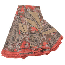 Load image into Gallery viewer, Brown Bollywood Printed Sari Pure Georgette Silk Fabric Saree
