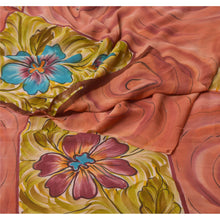 Load image into Gallery viewer, Sanskriti Vinatage Sanskriti Vintage Bollywood Printed Sari Pure Georgette Silk Fabric Peach Saree
