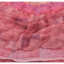 Load image into Gallery viewer, Sanskriti Vintage Indian Sari Purple Blend Georgette Printed Saree Craft Fabric
