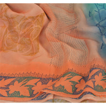 Load image into Gallery viewer, Sanskriti Vinatage Sanskriti Vintage Peach Saree Pure Georgette Silk Printed Sari 5 YD Craft Fabric
