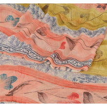 Load image into Gallery viewer, Sanskriti Vintage Red Saree Blend Georgette Printed Sari 5 Yard Craft Fabric
