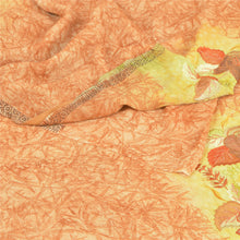 Load image into Gallery viewer, Sanskriti Vinatage Sanskriti Vintage Brown Bollywood Printed Sari Pure Georgette Silk Fabric Saree
