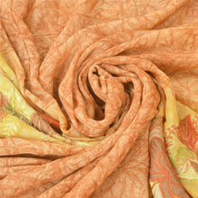 Load image into Gallery viewer, Sanskriti Vinatage Sanskriti Vintage Brown Bollywood Printed Sari Pure Georgette Silk Fabric Saree
