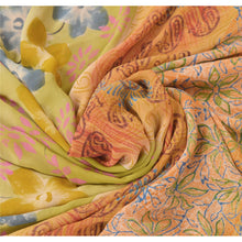 Load image into Gallery viewer, Sanskriti Vintage Saffron Sarees Pure Georgette Silk Printed Sari Craft Fabric
