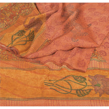 Load image into Gallery viewer, Sanskriti Vintage Peach Sarees Pure Georgette Silk Printed Sari Craft Fabric
