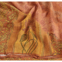 Load image into Gallery viewer, Sanskriti Vintage Peach Sarees Pure Georgette Silk Printed Sari Craft Fabric
