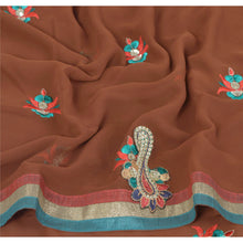 Load image into Gallery viewer, Sanskriti Vinatage Sanskriti Vintage Indian Sari Embroidered Saree Pure Georgette Silk W/Blouse Pc
