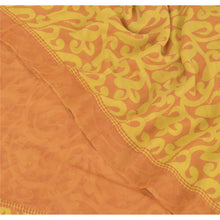 Load image into Gallery viewer, Sanskriti Vintage Brown Sarees Printed Sari Pure Georgette Silk Craft Fabric
