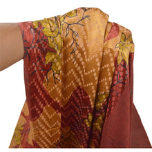 Load image into Gallery viewer, Sanskriti Vinatage Sanskriti Vintage Indian Sari Brick Red Pure Silk Printed Sarees Craft Fabric
