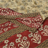 Sanskriti Vintage Indian Sari Cream Printed Georgette Sarees Craft 5 Yd Sustainable Fabric
