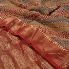 Load image into Gallery viewer, Sanskriti Vintage Sari Leheria Printed Woven Blend Georgette Sarees Craft Fabric
