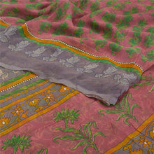 Load image into Gallery viewer, Sanskriti Vintage Indian Sari Pink Printed Blend Georgette Sarees Craft Fabric
