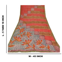 Load image into Gallery viewer, Sanskriti Vintage Indian Sari Printed Blend Georgette Sarees Craft 5 YD Fabric
