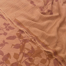 Load image into Gallery viewer, Sanskriti Vintage Brown Sarees Pure Georgette Silk Printed Sari Craft Fabric
