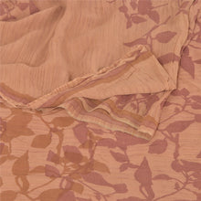 Load image into Gallery viewer, Sanskriti Vintage Brown Sarees Pure Georgette Silk Printed Sari Craft Fabric
