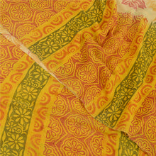 Load image into Gallery viewer, Sanskriti Vintage Cream Sarees Pure Georgette Silk Printed Sari Craft Fabric
