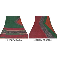 Load image into Gallery viewer, Sanskriti Vintage Indian Sari Printed Blend Georgette Sarees Craft Decor Fabric
