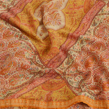 Load image into Gallery viewer, Sanskriti Vintage Cream Indian Sari Georgette Printed Fabric Craft Decor Sarees

