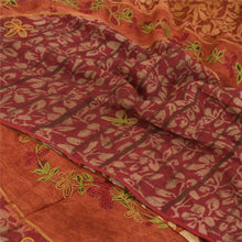 Load image into Gallery viewer, Sanskriti Vintage Dark Red Sarees Blend Georgette Printed Fabric Craft Sari
