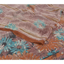 Load image into Gallery viewer, Sanskriti Vintage Purple Sarees Pure Georgette Silk Printed Fabric Craft Sari
