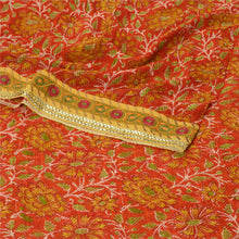 Load image into Gallery viewer, Sanskriti Vintage Red Sarees Blend Georgette Fabric Craft Printed Decor Sari
