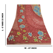 Load image into Gallery viewer, Sanskriti Vintage Dark Red Sarees Pure Georgette Silk Printed Sari Craft Fabric
