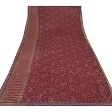 Load image into Gallery viewer, Sanskriti Vintage Indian Sari Georgette Fabric Craft Printed Purple Decor Sarees
