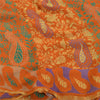 Sanskriti Vintage Orange Saree Blend Georgette Printed Sari Decor Craft Sustainable Fabric