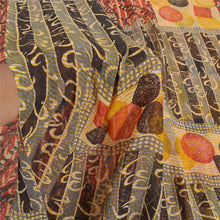 Load image into Gallery viewer, Sanskriti Vintage Red Sarees Pure Georgette Silk Printed Sari 5YD Craft Fabric
