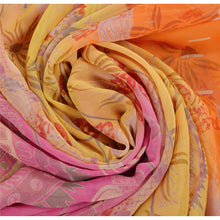Load image into Gallery viewer, Sanskriti Vintage Georgette Blend Saree Multi Color Printed Sari Craft Fabric
