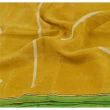 Load image into Gallery viewer, Sanskriti Vintage Green Pure Georgette Silk Saree Printed Craft Fabric Sari
