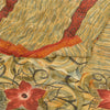 Sanskriti Vintage Cremefarvede Sarier Ren Georgette Silke Trykt Sari 5YD Håndværk Bæredygtigt Stoff