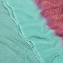Load image into Gallery viewer, Sanskriti Vintage Purple Saree Blend Georgette Solid Shimmering Sari 6YD Fabric
