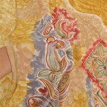 Load image into Gallery viewer, Sanskriti Vintage Mustard Sarees Pure Georgette Silk Printed Sari Craft Fabric
