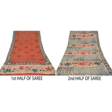 Load image into Gallery viewer, Sanskriti Vintage Red Sarees Pure Georgette Silk Printed Sequins Sari 5YD Fabric
