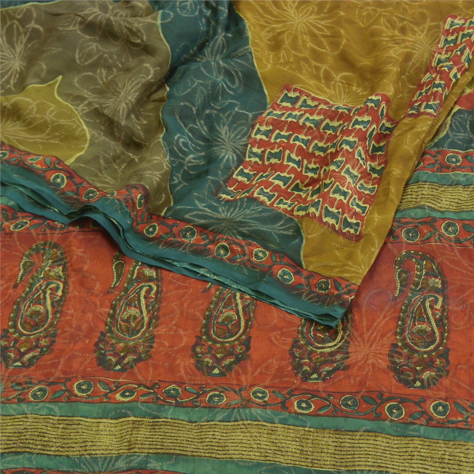 Vintage Silk Sari Pure Silk Saree Indian Sari Vintage Fabric