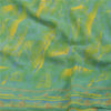 Sanskriti Vintage Green Sarees Georgette Printed Sari Soft Floral Craft Sustainable Fabric